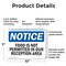 Signmission Food Is Not Permitted In Our Reception Area, 10 in W x Rectangle, Plastic OS-2PACK-NS-P-710-L-12822 - alternate 3